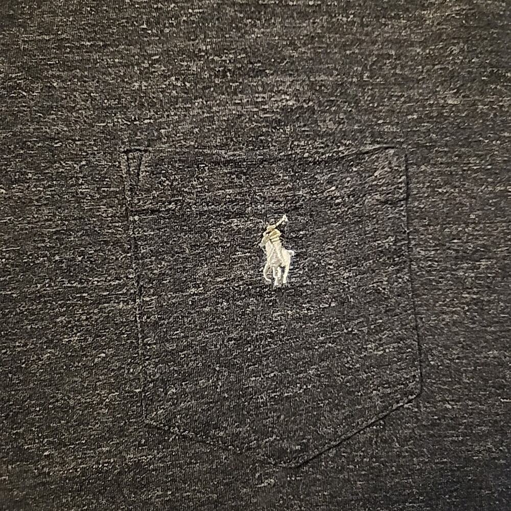 Polo Ralph Lauren Men's Heather Blue Long Sleeve Pocket Tee Shirt Size 2XL - Picture 2 of 10